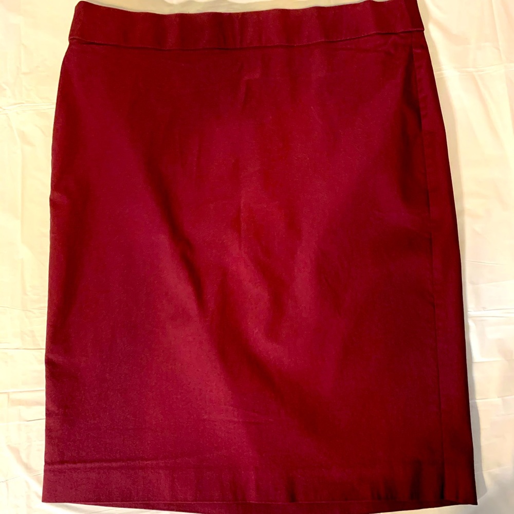 Maroon Pencil Skirt